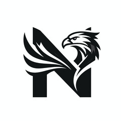 Disciplined Black Eagle Logo for Professional Branding