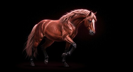 Majestic Horse Illustration for Software Development Agency Landing Page