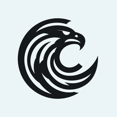 Minimalist Black Eagle Logo for Professional Branding