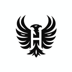 Elegant Black Eagle Logo for Professional Branding