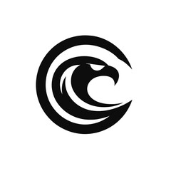 Monumental Black Eagle Logo for Professional Branding