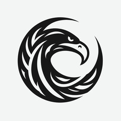 Dominant Black Eagle Logo for Professional Branding