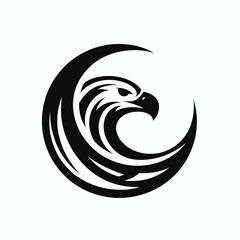 Innovative Black Eagle Logo for Professional Branding
