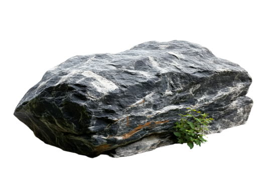 Rock isolated transparency background.