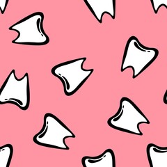 Medicine seamless teeth pattern for wrapping paper and fabrics and linens
