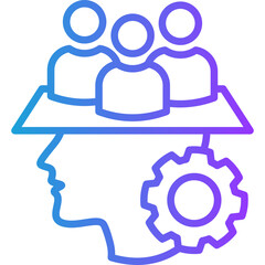 Customer Engagement line gradient icon