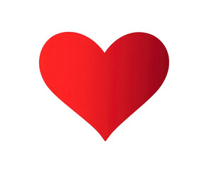 Red heart icon, clip art style, white background