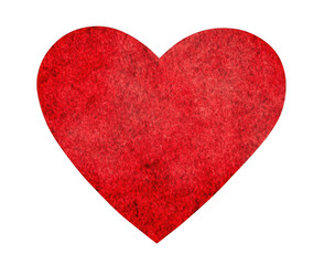 Obraz premium Red heart icon, clip art style, white background