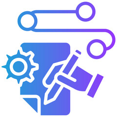 Workflow Optimization glyph gradient icon