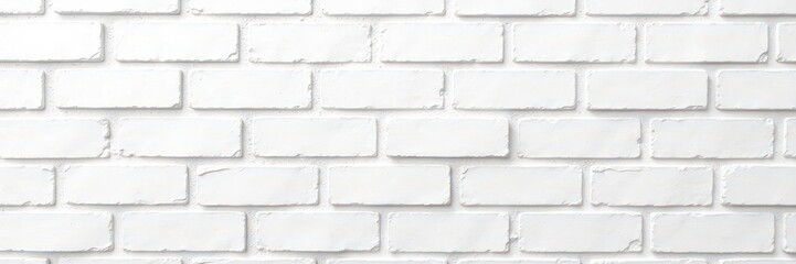 Fototapeta premium Clean, painted white brick wall Seamless pattern , photo, studio