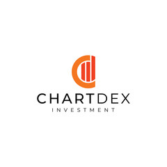  A professional logo for Chartdex investment with letter DC and vector editable branding.