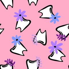 Medicine seamless teeth pattern for wrapping paper and fabrics and linens