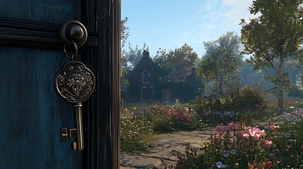 House Key to small garden cottage home for sale