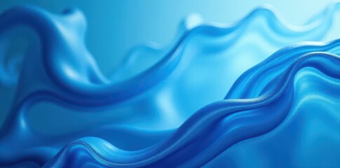 Obraz premium Fluid, marbled blue backdrop with light highlights, smooth finish , blue, marble