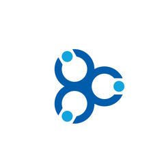 A sleek and modern logo showing interconnected communication lines forming the letter C for a collaborative tech-forward identity.