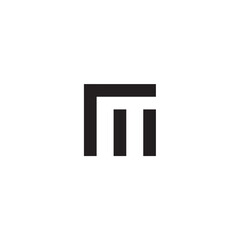 A bold geometric logo featuring the letter M with sharp lines and symmetry in vector brand identity.