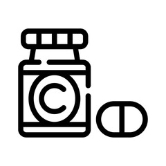 vitamins line icon