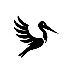 Stork logo black and white