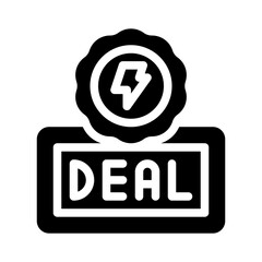 flash deal glyph icon