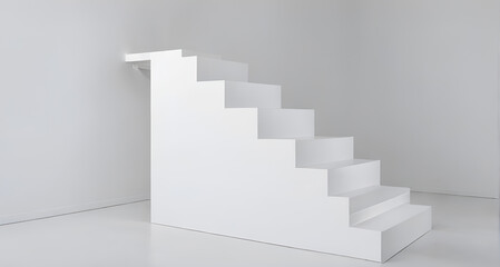 white staircase in a modern house