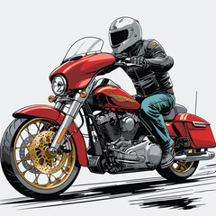 unique and cool motorcycle vector © rina