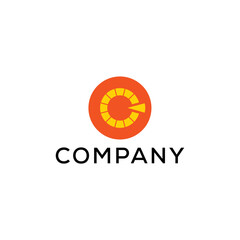 Description: Circular letter c design showcasing innovation and unity.