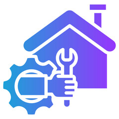 Proactive Maintenance glyph gradient icon