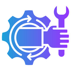 Reliability Engineering glyph gradient icon