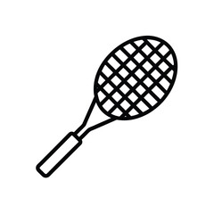 badminton racket and shuttlecock vector illustration