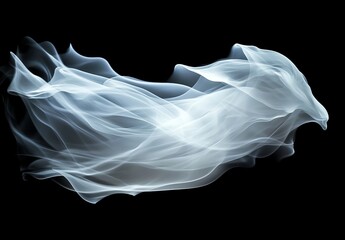 Abstract Flowing Fabric against Black