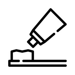 toothbrush line icon