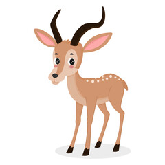 Antelope vector illustration isolated on white background