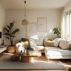 Interior view showing a furnished living room with natural lighting
