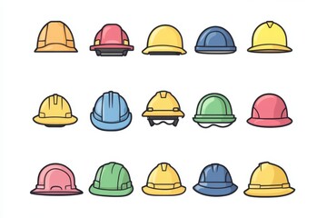 Colorful Construction Hard Hats