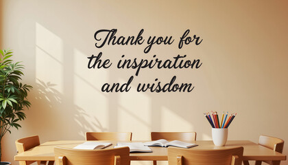 Inspirational Classroom Decor with Appreciation Message  