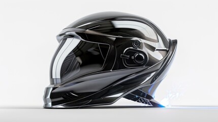 Futuristic Motorcycle Helmet with Advanced Features and Sleek Design for Safety and Style