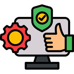 System Reliability lineal color icon