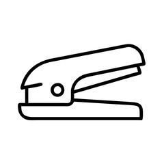 Stapler icon in minimalistic style with black outline  