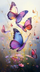 Butterfly Ballet at Dawn, Butterflies