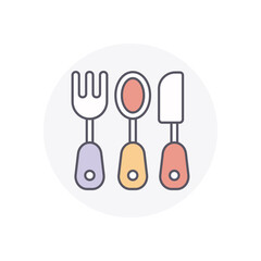 CUTLERY vector icon stock illustration