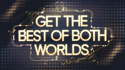 Get the best of both worlds glowing lightbulb letters on a dark background