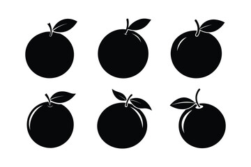 Grapefruit – Citrus × paradisi silhouette vector illustration