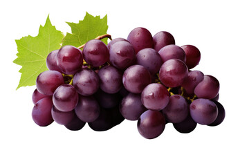 Fototapeta premium Bunch of Grapes in a Branch on transparent background