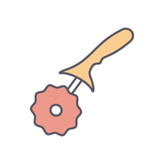 PIZZA CUTTER vector icon stock illustration