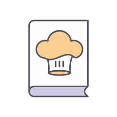 RECIPE BOOK vector icon stock illustration