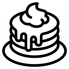 Pancakes Icon Element For Design