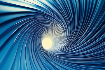 Abstract Blue Spiral Tunnel Design