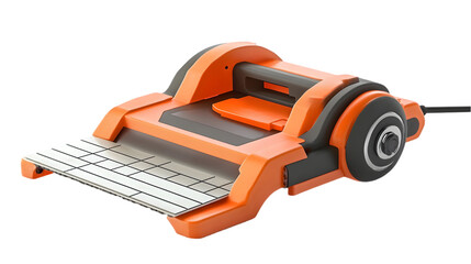 Fototapeta premium Orange vegetable spiralizer slicer cutter perfect for kitchen gadget healthy food prep or cooking tool used in low carb recipes or diet plan content