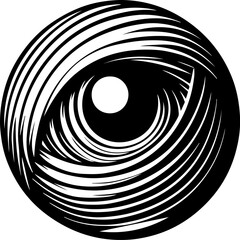 vector sketch illustration silhouette design icon logo symbol eye of god  