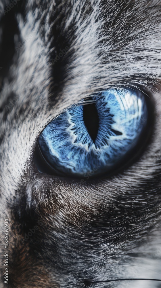 Canvas Prints close-up of a cat eyes sharp detail on intricate iris texture, deep fur contrast.